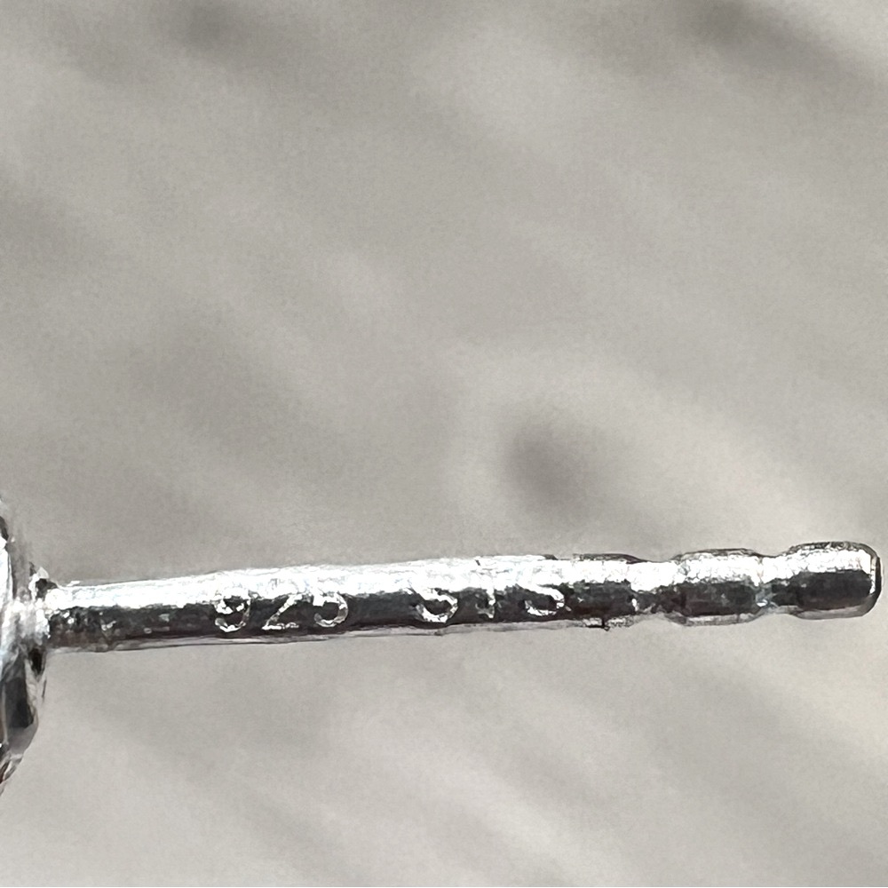 White Topaz Sterling Silver Halo Stud Earrings - Picture 9 of 10